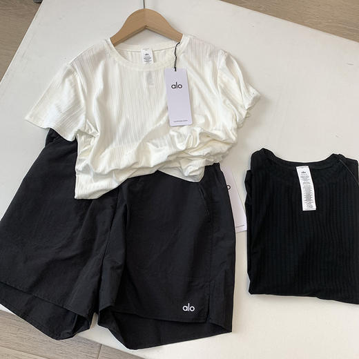 代工厂出！面料敲级舒服的alo螺纹修身短袖T恤！ 商品图12