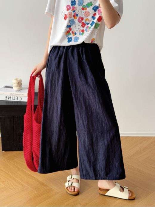 💥会呼吸的汉麻🌿穿出不动声色的贵气❗笑han阁【凉感汉麻阔腿九分裙裤】千年汉麻织就的奢侈触感🌻，老钱风骨子里的舒适哲学❗ 九分裤长不挑身高 商品图2