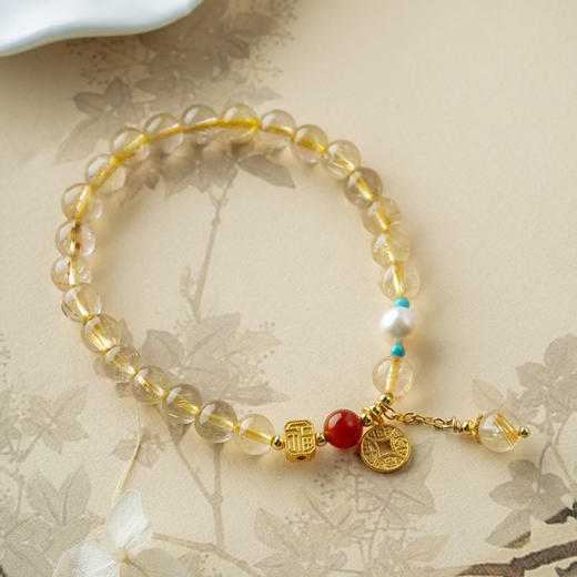 财福盈门-金发晶手串 商品图1