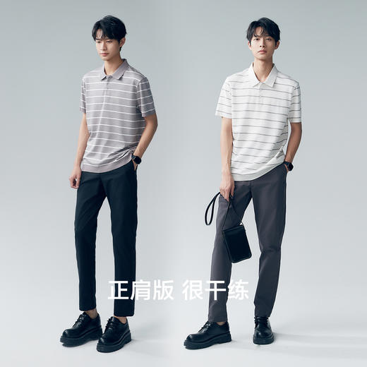 棉仓353802025-条纹起脚细珠一片领POLO 商品图2