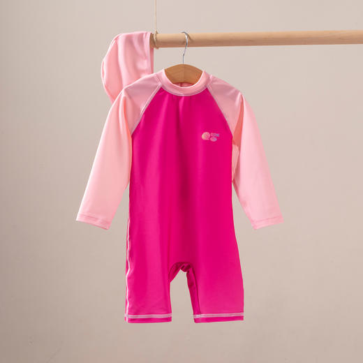 贝贝怡女童连体泳衣套装 商品图3