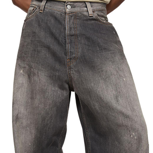 Acne Studios 2025春夏新品 男士2023M做旧复古宽松阔腿牛仔裤黑色 B00396 商品图4