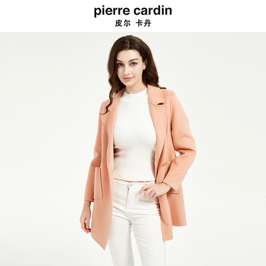 皮尔卡丹女装轻商务干练通勤多色毛呢大衣 商品图4