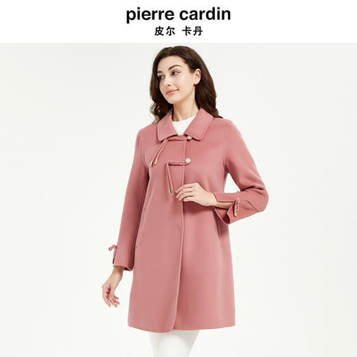 皮尔卡丹女装新中式简约百搭毛呢大衣 商品图1
