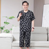 【夏季老年人棉绸睡衣】男士套装开衫薄款 中老年短袖爷爷家居服可外穿  商品缩略图7