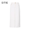 EITIE爱特爱简约白色显瘦高腰开叉a字牛仔半身裙夏季新款8206916 商品缩略图7