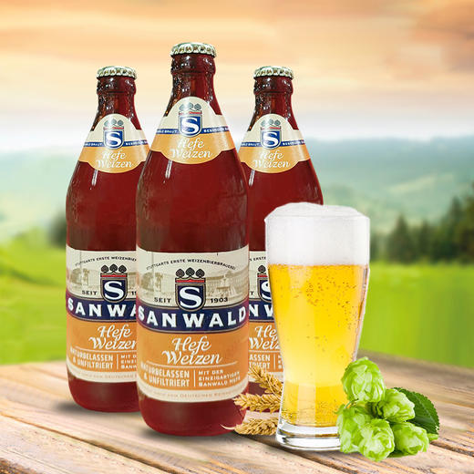 德国进口圣瓦德斯图加特小麦白啤酒500ml 商品图3