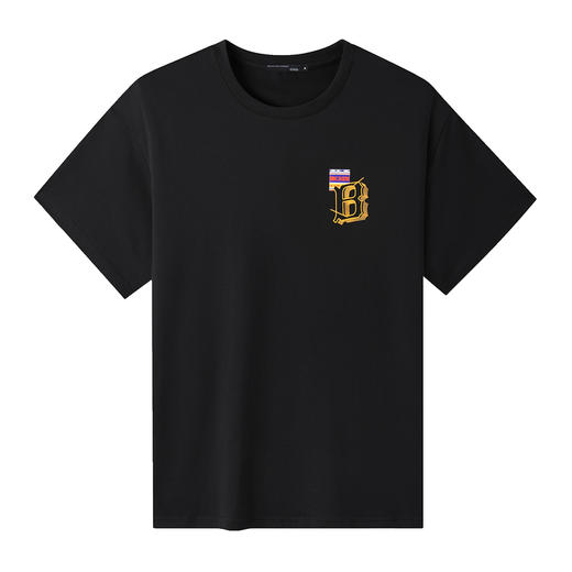 GXG男装【撞色字母】夏季时尚百搭印花男士圆领休闲纯棉短袖t恤K&C 商品图2