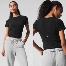 代工厂出！面料敲级舒服的alo螺纹修身短袖T恤！