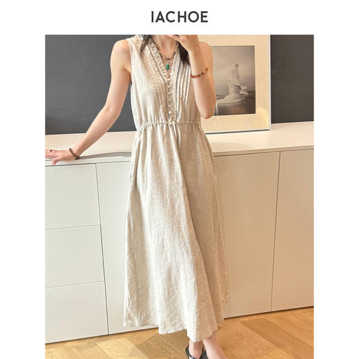 棉仓3631516001-IACHOE亚麻连衣裙 商品图0