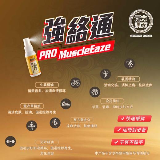 【香港直邮】跌打扭伤关节肿痛烫火烫伤 正品元力汉方强络通(60ml) 商品图3