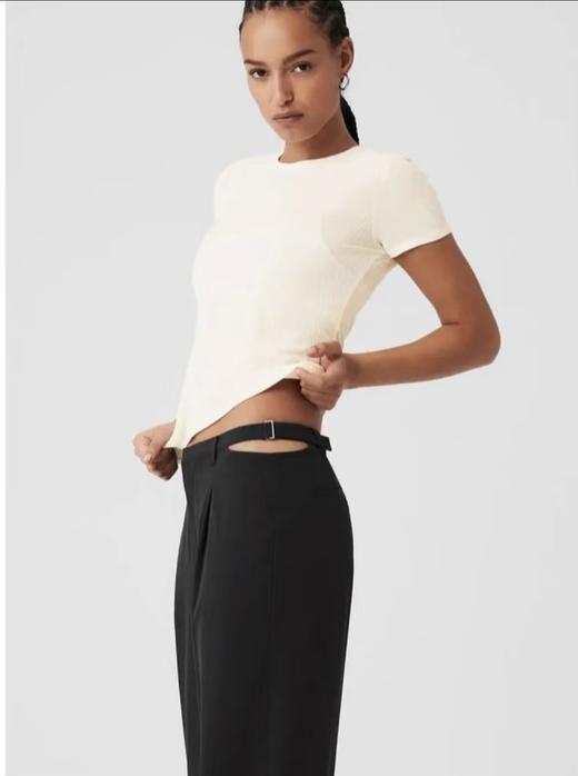 代工厂出！面料敲级舒服的alo螺纹修身短袖T恤！ 商品图9