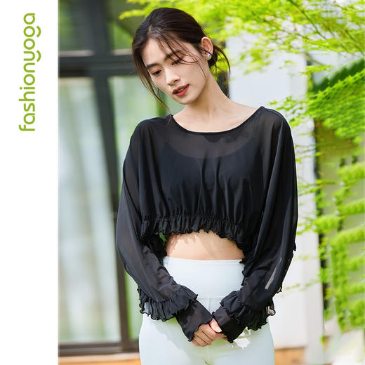 F15335圆领网纱长袖外搭 商品图9