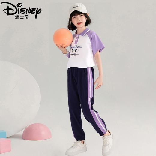 迪士尼女童夏季套装2025新款儿童夏装女孩大童POLO衫防蚊裤两件套 商品图4