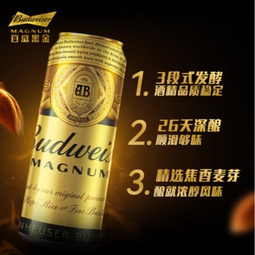 百威深金焦香醇厚啤酒500ml/罐 商品图2