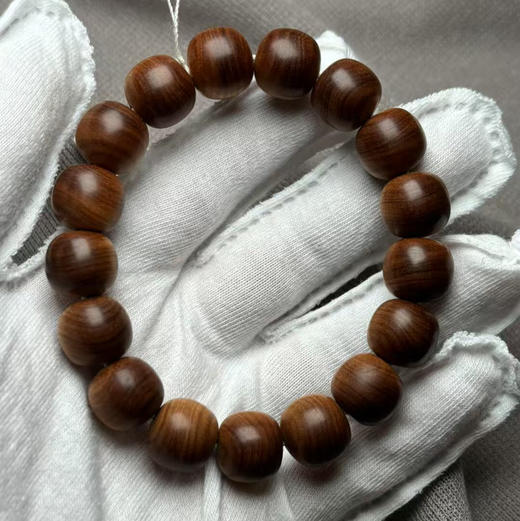 【青山特惠】12*13*17颗沉水级黑肉印度迈索尔正区老山檀手串 l6 商品图3