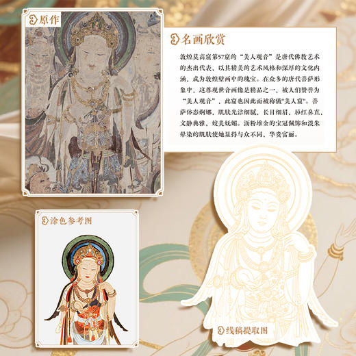 东方如是绘纹饰篇人物篇敦煌壁画线稿描摹画本描红工笔画临摹画册 商品图7