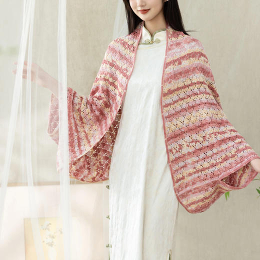 苏苏姐家彩舞小披肩手工DIY钩针蕾丝线纯棉毛线团自制材料包 商品图2