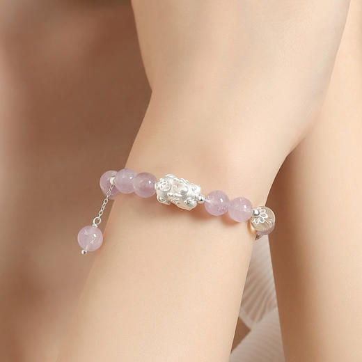 Winy999银貔极泰来紫晶手串配证书送女友闺蜜节日礼物 商品图6