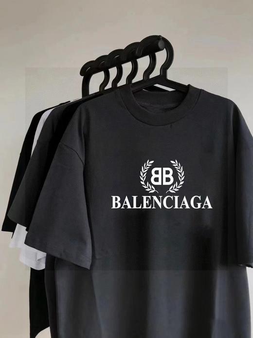 高品质 Balenciaga巴黎世家联名款麦穗字母大logo男女同款情侣三色短袖 商品图6