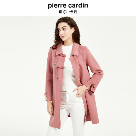 皮尔卡丹女装新中式简约百搭毛呢大衣 商品图4