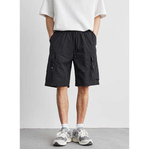 红览 工装速干五分裤男夏季简约薄款休闲裤男款冰凉透气短裤子5ZF-JJ713 商品图3