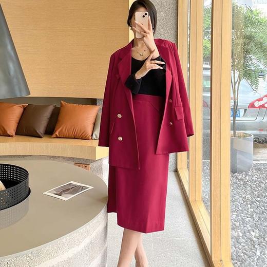 「K」洛诗琳42421气质OL通勤西装半身裙2025新款高腰直筒半裙1162 商品图2