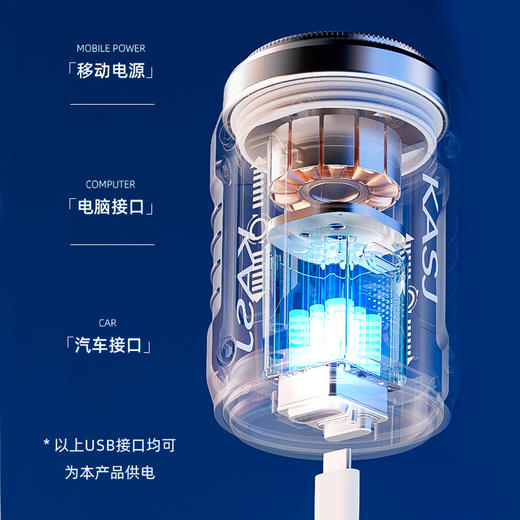 凯诗捷 S1剃须刀KASJ-S1-SILVER  15叶精钢刀头｜1小时快充90天续航｜IPX7防水 商品图4