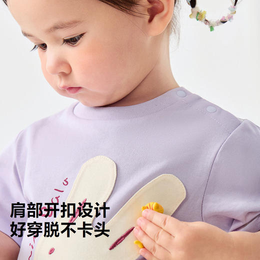 迷你巴拉男女童亲肤轻薄短袖T恤夏季新款不闷汗 商品图4