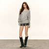 Ariseism 美式复古纯色宽松露肩长袖T恤女春季新款休闲上衣 商品缩略图4