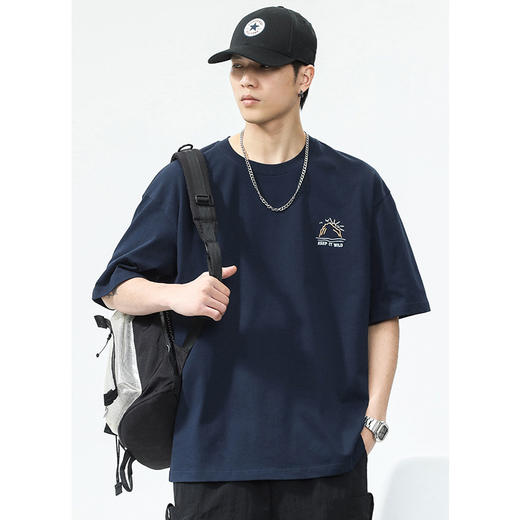 红览 男装夏季新款街头潮流印花圆领T恤男短袖5ZF-XZ6220 商品图1