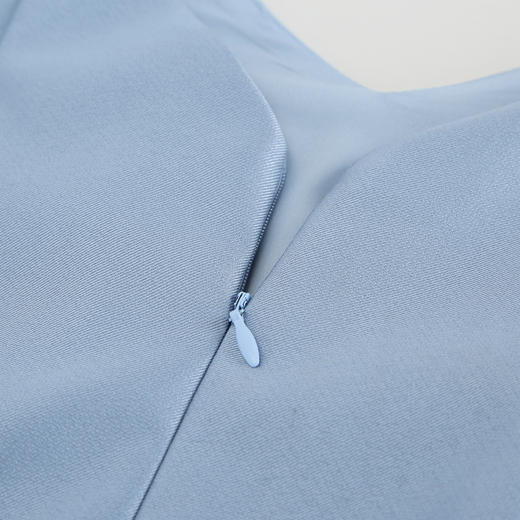 QF8A2斯尔丽25夏款新款落肩手工钉珍珠收腰放摆小宴会连衣裙 商品图6