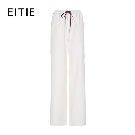 EITIE爱特爱2025夏季新款舒适垂坠显瘦松紧高腰休闲裤8205903 商品图6