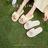 西遇法式小凉拖鞋女夏外穿新款配裙蝴蝶结凉鞋软底平底一字拖D0956709 商品缩略图0