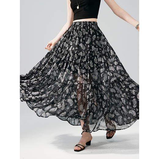 棉仓363617024-初棉佩兹利腰果纹花版半裙 商品图2