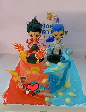 狮子家-哪吒和敖丙主题 生日蛋糕 纪念日蛋糕 聚会 仪式感必备 健康甜品