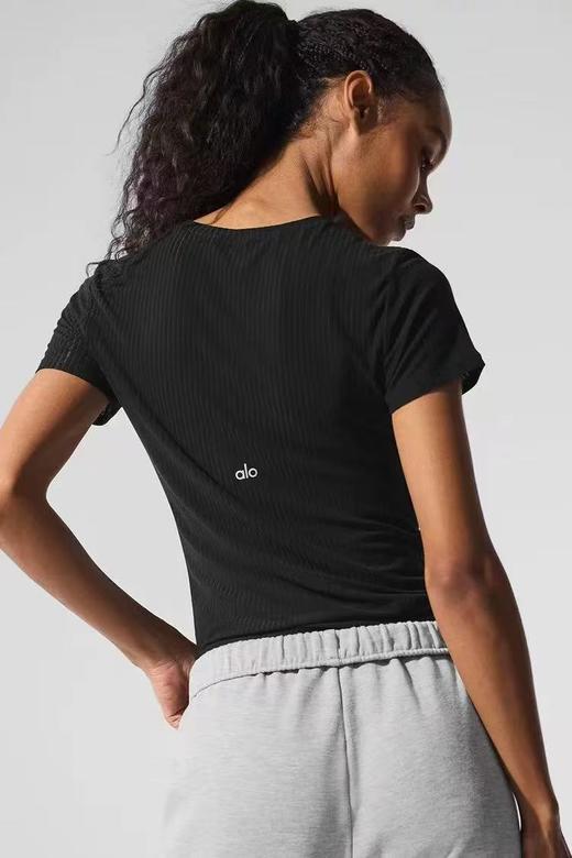 代工厂出！面料敲级舒服的alo螺纹修身短袖T恤！ 商品图5