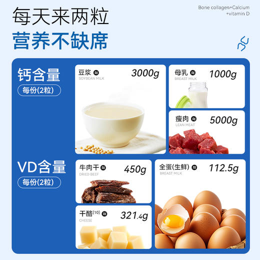 严选 | 诺特兰德骨胶原蛋白+钙+维D片 120粒/瓶 全面骨力一站配齐 商品图2