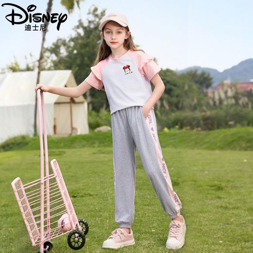 迪士尼女童夏季套装2025新款儿童夏装女孩大童POLO衫防蚊裤两件套 商品图5