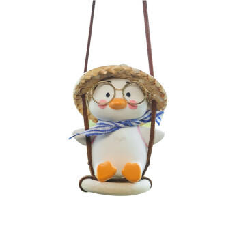 迪加伦网红可爱小鸭汽车挂件车载加油鸭后视镜车内吊饰礼物吊坠 商品图2