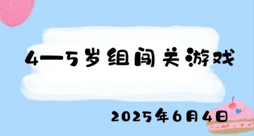 2025.6.4 4-5岁组闯关游戏 商品图0