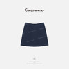 COCO ZONE 刘一一 【100亚麻】简约直筒显瘦牛仔短裙CD2A0735 商品缩略图3