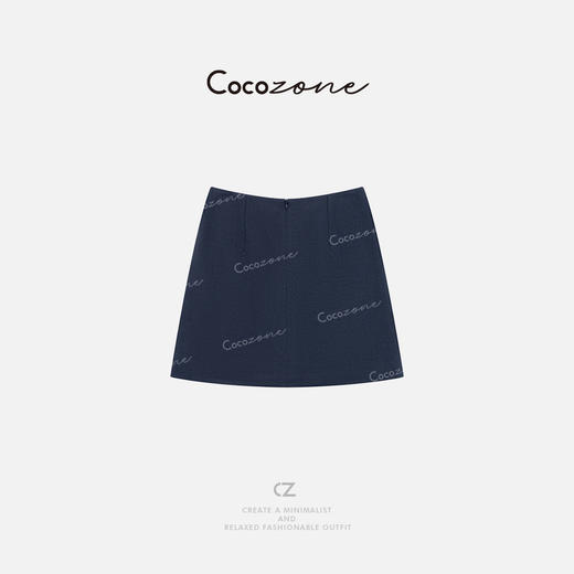 COCO ZONE 刘一一 【100亚麻】简约直筒显瘦牛仔短裙CD2A0735 商品图3