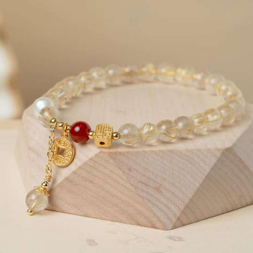 财福盈门-金发晶手串 商品图2