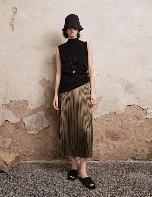 原单版本三宅A字大裙摆纯色百褶裙060404 商品图10