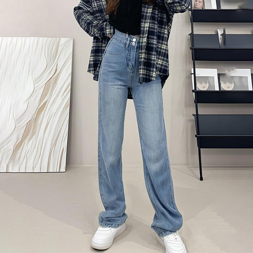 100%‍天丝莱赛尔牛仔裤👍3种裤长⚠热卖万单爆品！⁩品质极好！⁨舒服到飞起❗EP同款天丝直筒裤！⁢ 商品图3