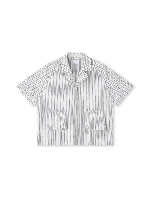 Evistub/E-5XCS652/全棉色织条纹短袖衬衫男 商品图3