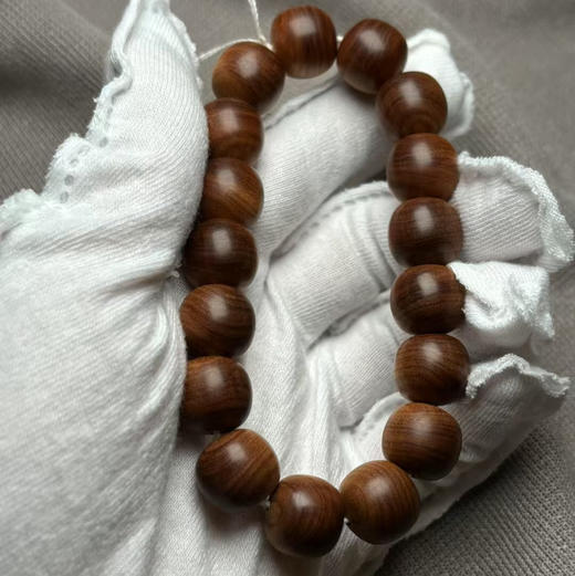 【青山特惠】12*13*17颗沉水级黑肉印度迈索尔正区老山檀手串 l6 商品图7