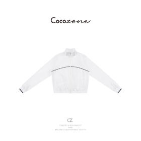COCO ZONE 刘一一 运动感拼接立领简约透气网女式外套 CD1A0704