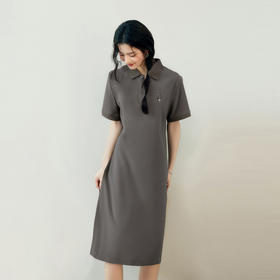 【商场同款】【萌宠系列】诗凡黎猫咪刺绣POLO裙25夏新款简约连衣裙3G4690821